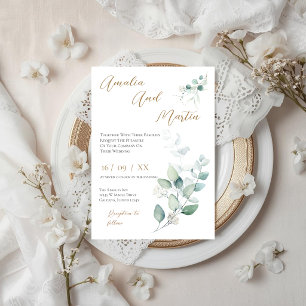 Elegant Floral Wedding Invitation