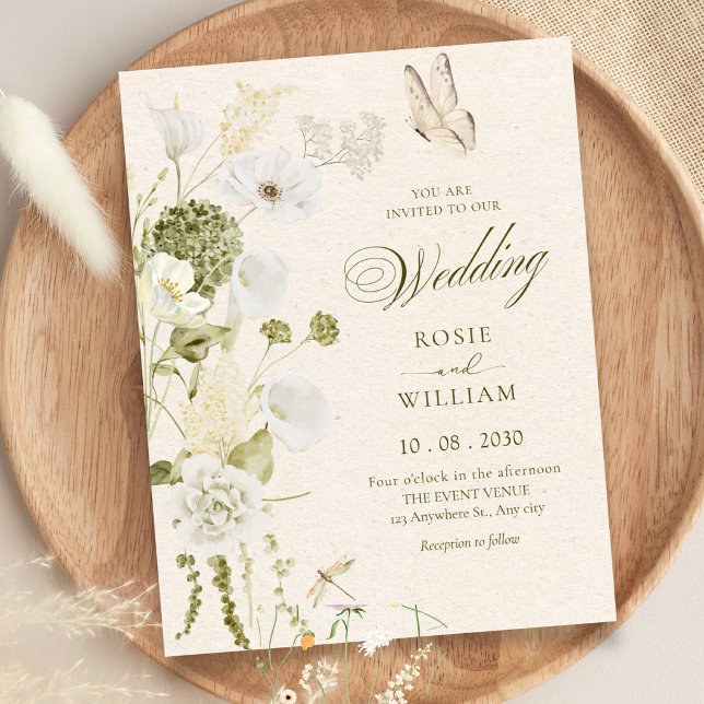 Elegant floral wedding invitation (Creator Uploaded)