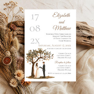 Elegant Floral Wedding Invitation