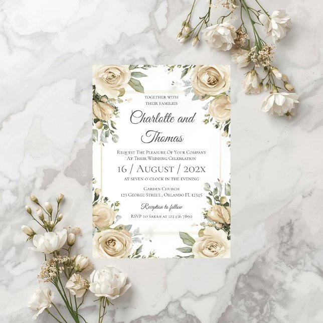 Elegant Floral Wedding Invitation (Creator Uploaded)