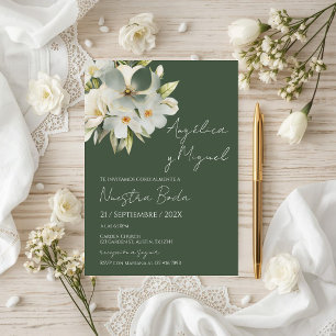 Elegant Floral Wedding Invitation