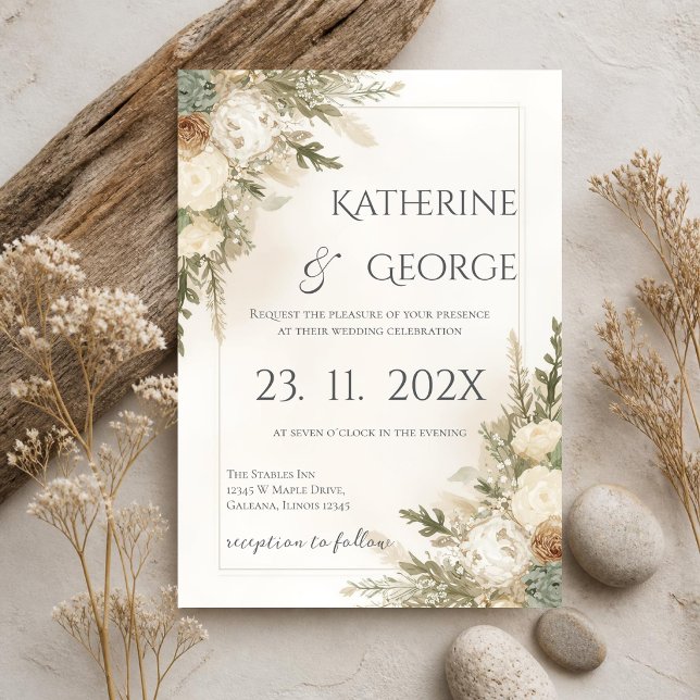 Elegant Floral Wedding Invitation (Creator Uploaded)
