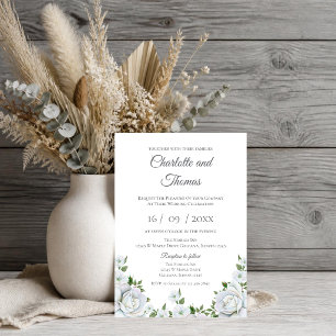 Elegant Floral Wedding Invitation