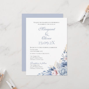 Elegant Floral Wedding Invitation