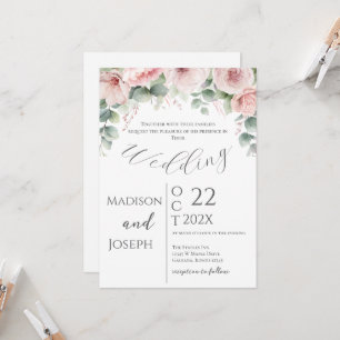 Elegant Floral Wedding Invitation