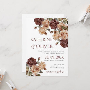 Elegant Floral Wedding Invitation