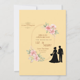 Elegant Floral Wedding Invitation