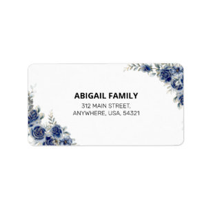 Elegant Floral Wedding Invitation Address Label
