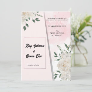 Elegant Floral Wedding Invitation Card 