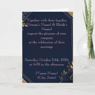 Elegant Floral Wedding Invitation Card Romantic