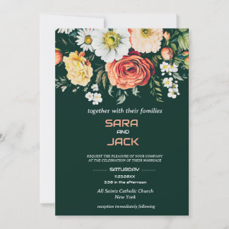 Elegant Floral Wedding Invitation – Customisable