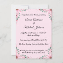 Elegant Floral Wedding Invitation | Customisable