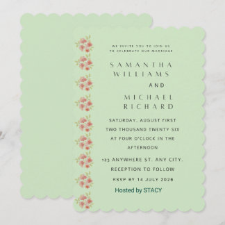 Elegant Floral Wedding Invitation | customisable