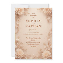 Elegant Floral Wedding Invitation | Customisable