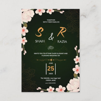 Elegant Floral Wedding Invitation | Customisable 