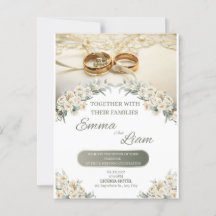 Elegant Floral Wedding Invitation – Emma & Liam