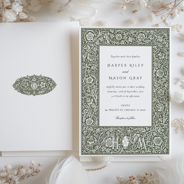 Elegant Floral Wedding Invitation in Earth Tones (Creator Uploaded)