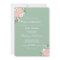 Elegant Floral Wedding Invitation - mint