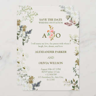 Elegant Floral Wedding Invitation – Modern CARD