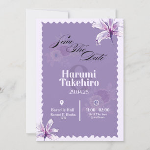 Elegant Floral Wedding Invitation – Save the Date