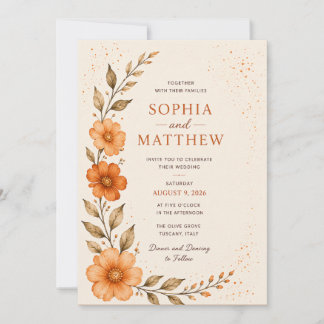 Elegant Floral Wedding Invitation Template