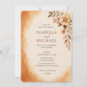 Elegant Floral Wedding Invitation Template