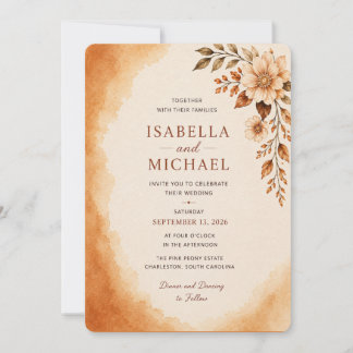 Elegant Floral Wedding Invitation Template
