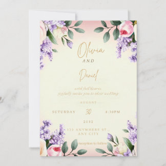 Elegant Floral Wedding Invitation | Watercolor 