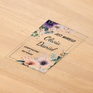 💐 Elegant Floral Wedding Keepsake 🌸✨ Acrylic Invitations