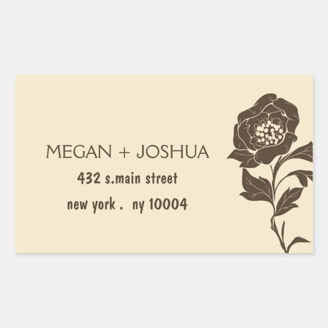 Elegant Floral Wedding Labels -6 (Front)