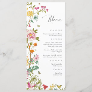 Elegant Floral Wedding Menu