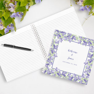 Elegant Floral Wedding Periwinkle Chic Guest Book