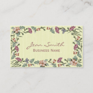 Elegant Floral Wedding Planner Business card