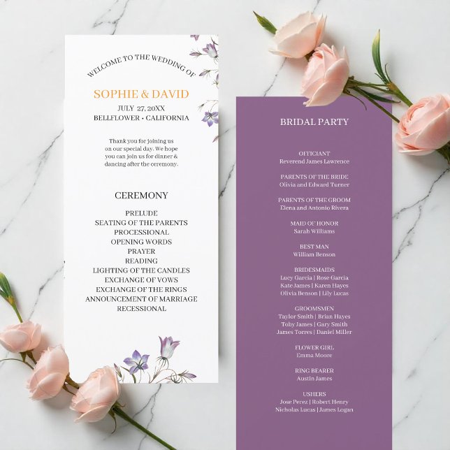 Elegant Floral Wedding Program (Creator Uploaded)