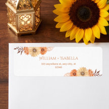 Elegant Floral Wedding Return Address Labels