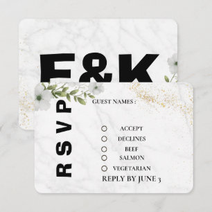 Elegant Floral Wedding RSVP Card