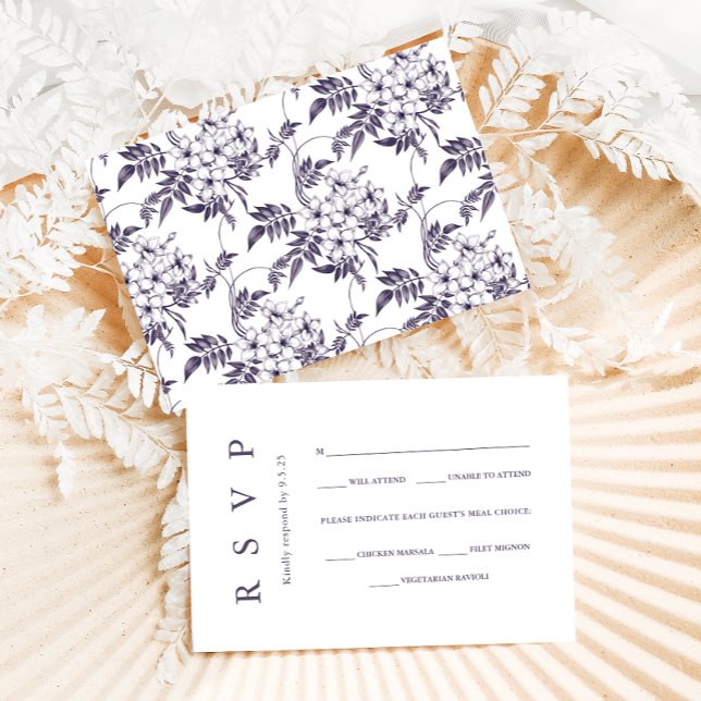 Elegant Floral Wedding RSVP Card (Creator Uploaded)