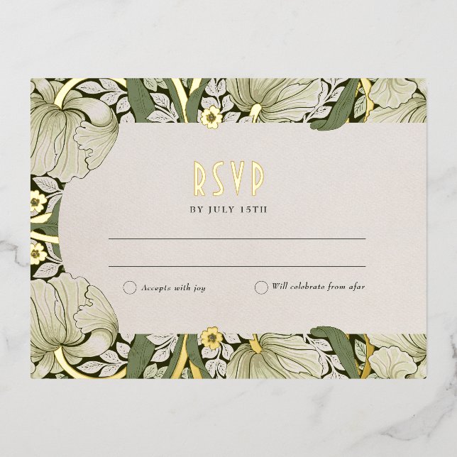 Elegant Floral Wedding RSVP Card (Front)