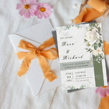 Elegant Floral Wedding Save the Date