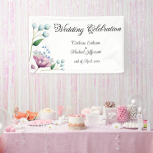 Elegant Floral Wedding Soft Botanical Romance Banner