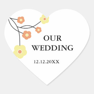 Elegant Floral Wedding Stickers