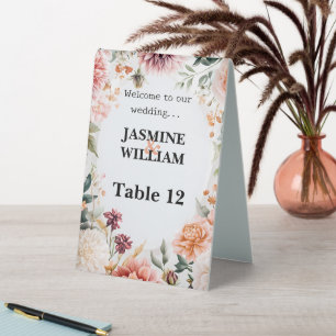 Elegant Floral Wedding Table Cards