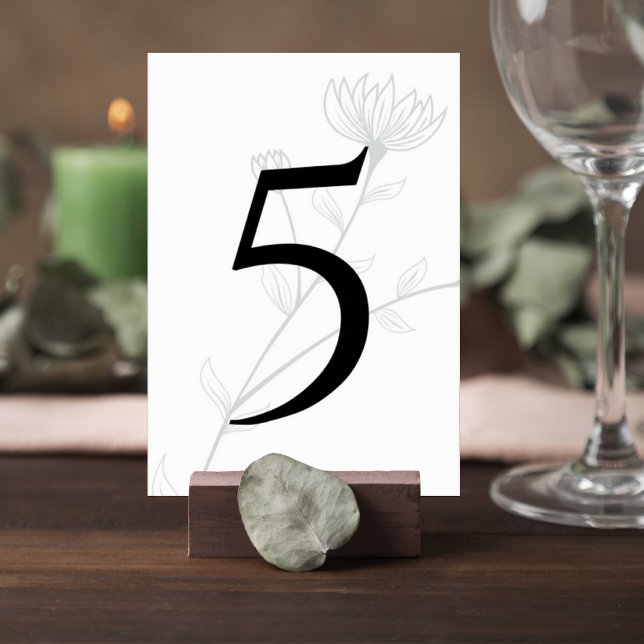 Elegant Floral Wedding Table Number (Creator Uploaded)