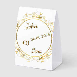 Elegant Floral Wedding Table Number Sign - Persona