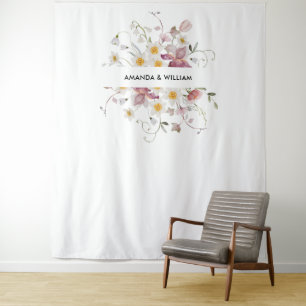 Elegant Floral Wedding  Tapestry