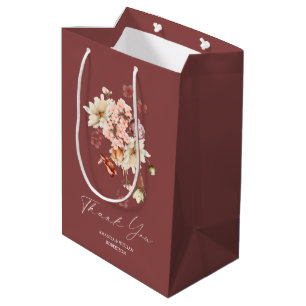 Elegant Floral Wedding Thank You Gift Bag