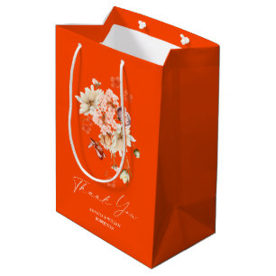 Elegant Floral Wedding Thank You Gift Bag
