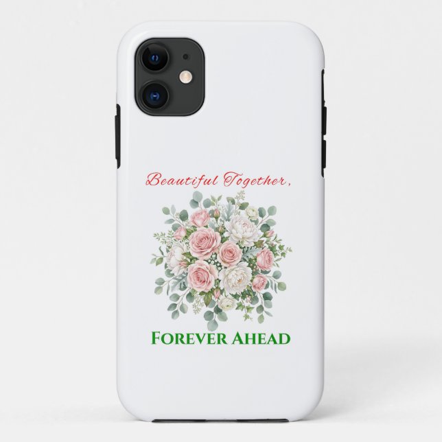 Elegant Floral Wedding Watch Case-Mate iPhone Case (Back)