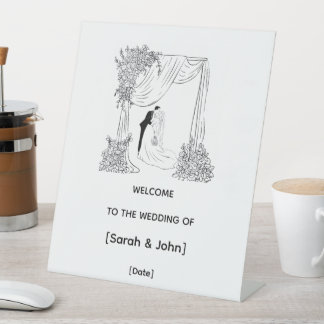 Elegant Floral Wedding Welcome Sign