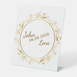 Elegant Floral Wedding Welcome Sign - Personalised